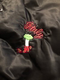Image 4 of Vintage Find: Embroidered “ITALY” satin jacket 