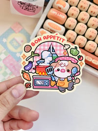 Image 3 of Diecut Sticker - Cooking Moomoo