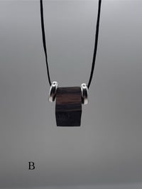 Image 4 of Sterling Silver & Ebony Bead Cord Necklace