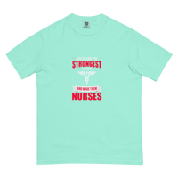 Image 5 of heavyweight t-shirt (God made the strongest women nurses)