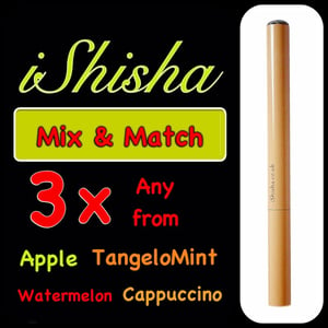 Image of 3 x  iShisha sticks (NO NICOTINE) - 500 puffs - Flavoured electronic cigarette/Shisha sticks