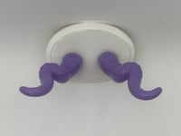 Image 1 of Double Lilac Tentacles on White Oval Base