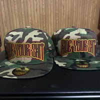 Image 2 of RYS CAMO & ORANGE Flat bill cap