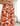 Ready Made Orange Retro Floral Midi Dress with free postage 