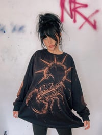 Image 3 of “PUNX” BLEACH PAINTED LONG SLEEVE T-SHIRT XL