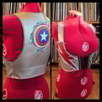 Image 3 of Silver vest with lightningbolts