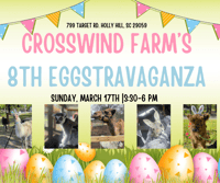Image 1 of Crosswind Farm’s 8th annual Eggstravaganza! Horse rides, baby kangaroo holds, candy, prizes!! 