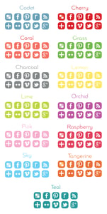 Image of Colorful Square Social Media Icons