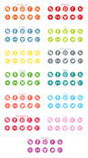 Image of Colorful Round Social Media Icons