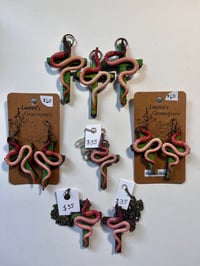 Image 1 of Mini Worm wall crosses, pendants, & earrings