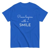 Image 8 of Unisex classic tee, Peace Begins With A Smile Tee
