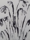 Snowdrops Bunch Monotype Print - A5