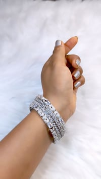 Image 1 of 4 Pieces American Diamond Bangles Set_GPB_1240