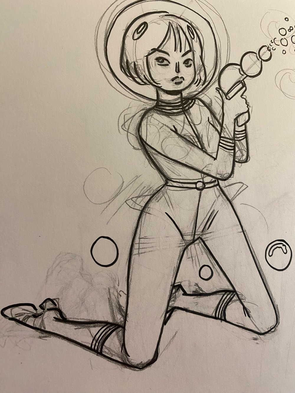SPACE GIRL sketch