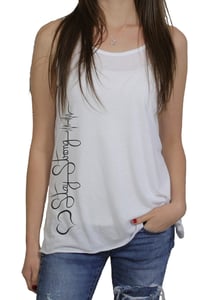 Image of Stay Strong White Racerback Tank
