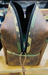 Image 3 of Woodland/ Brown Leather Hybrid Tool Bag