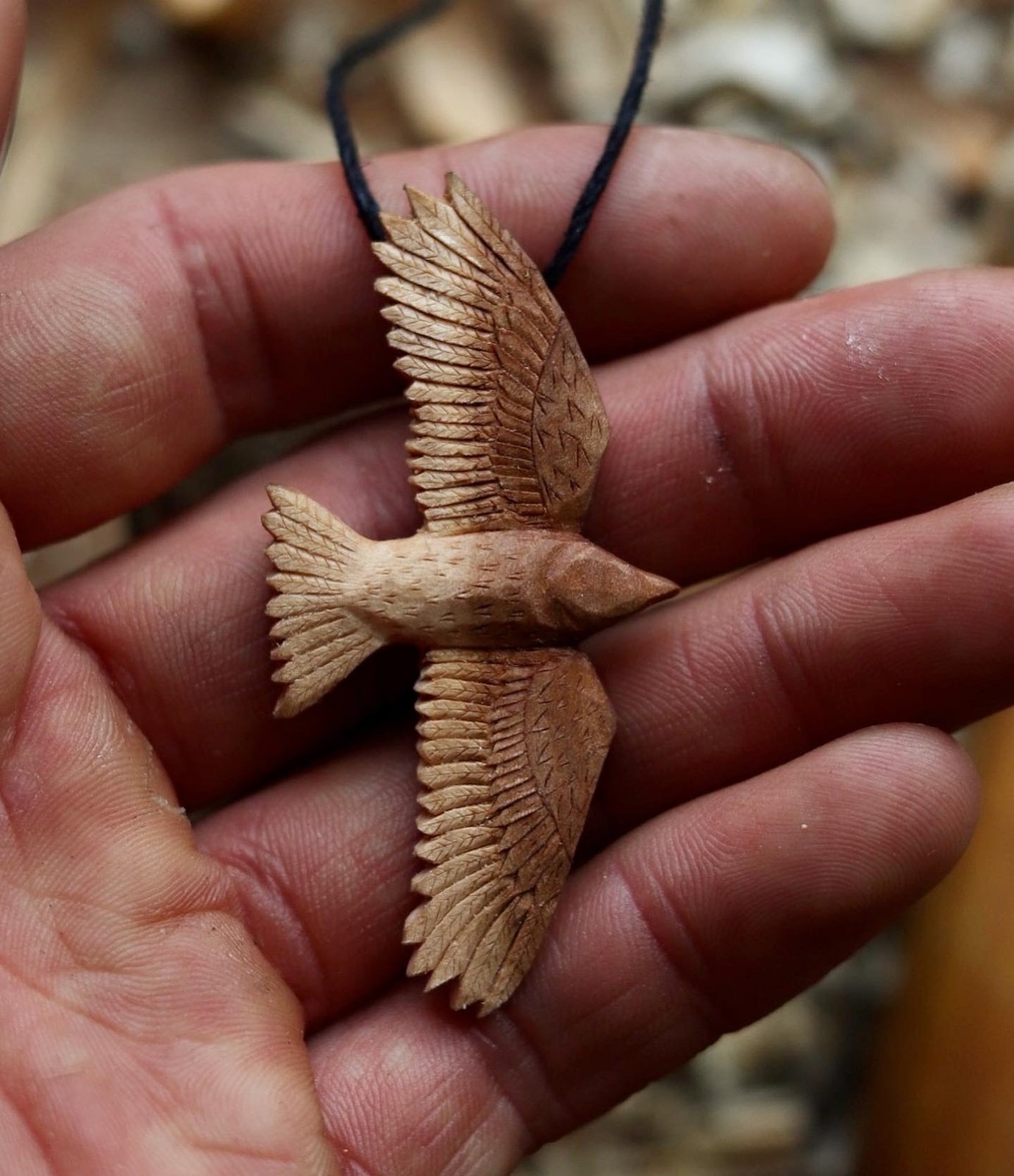 Hand carved eagle online pendant