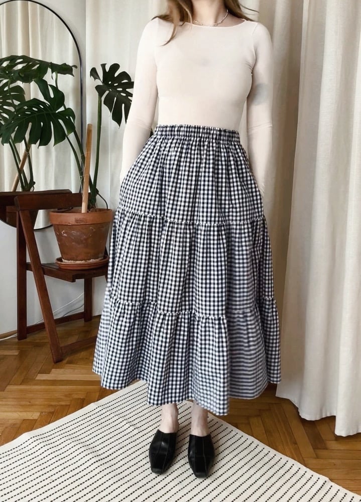 Image of n a n o v o  ruffle skirt 002 / LIMITED 2 PIECES / 100% bavlna