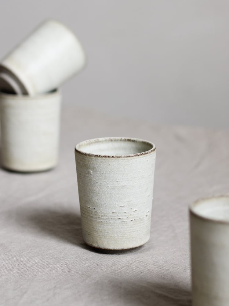 Image of long tumbler in ivory