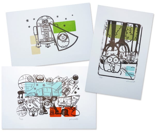 Image of Star Wars gocco print