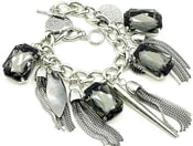 Image of 1633 - Jeweled Charm Bracelet