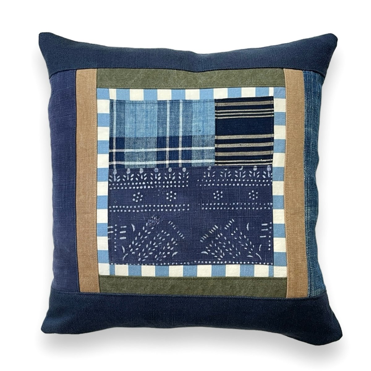 Image of INDIGO COLLAGE PILLOW #2