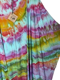 Image 7 of *IRREGULAR* 2X PLUS Long Woven Kimono in Bright Agate Ice Dye
