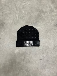 Image 3 of LR RHINESTONE BEANIE BLACK