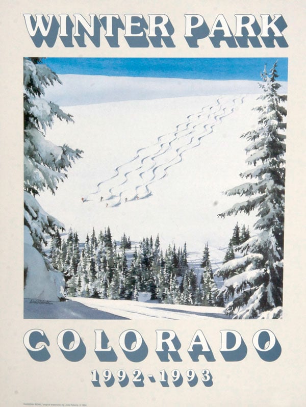 Image of 1992-1993 Winter Park "Parsenne Bowl" Poster & notecard