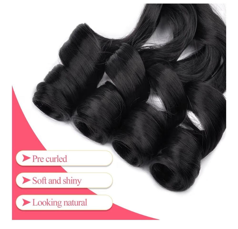 Image of 18 Inch French Curly Braiding Hair 8 Packs  Synthetic French Curls for women 18Inch (Pack of 8))