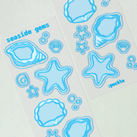 Image 1 of [NEW] Seaside Gems 🌊🐚 Clear Sticker Sheet