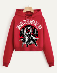 Red Bathory Crop Pullover