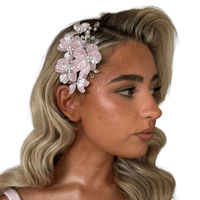The "Cece" Pink Floral Clip 