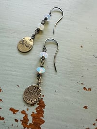Image 12 of ethiopian opal earrings with beloved charms