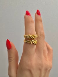 Image 3 of DOUBLE BARBED WIRE RING 