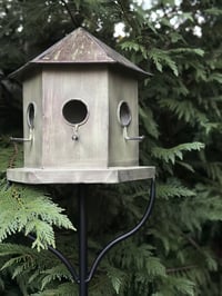 Image 4 of Hexagonal Garden Birdhouse on Stake