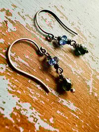 Image 10 of kyanite and green tourmaline earrings