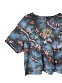 Image 6 of XL Crop Tee in Ember Ice Dye 