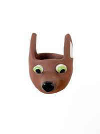 Image 1 of Brown Dog Planter (small)