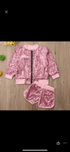 Pink Sparkle Shorts Set