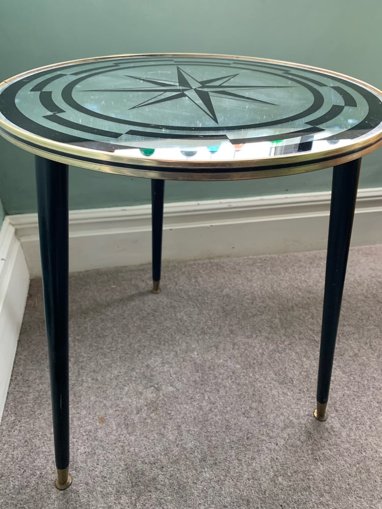 Image of Glass Topped Side Table