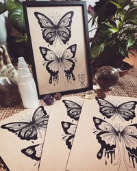 Image 2 of Goth Moth Print
