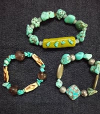 Image 2 of Stretch bracelet trio (variety of stones)