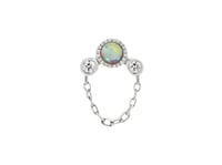 Image 2 of Halston Genuine Opal + Chain