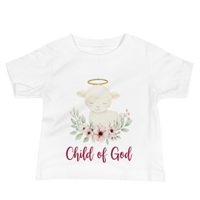 Image 1 of Baby girl Jersey Short Sleeve Tee (Child of God)
