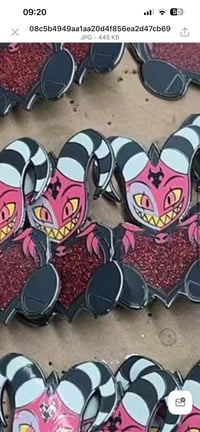 Image 2 of PREORDER Helluva Boss - Blitz heart Enamel Pin badge