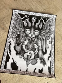 Baphomet cat toile print