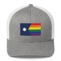 Image 9 of Minnesota Rainbow Pride Flag (6 Stripe) Trucker Cap