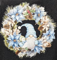 Image 3 of Wreath Gnome Christmas Apron (black)