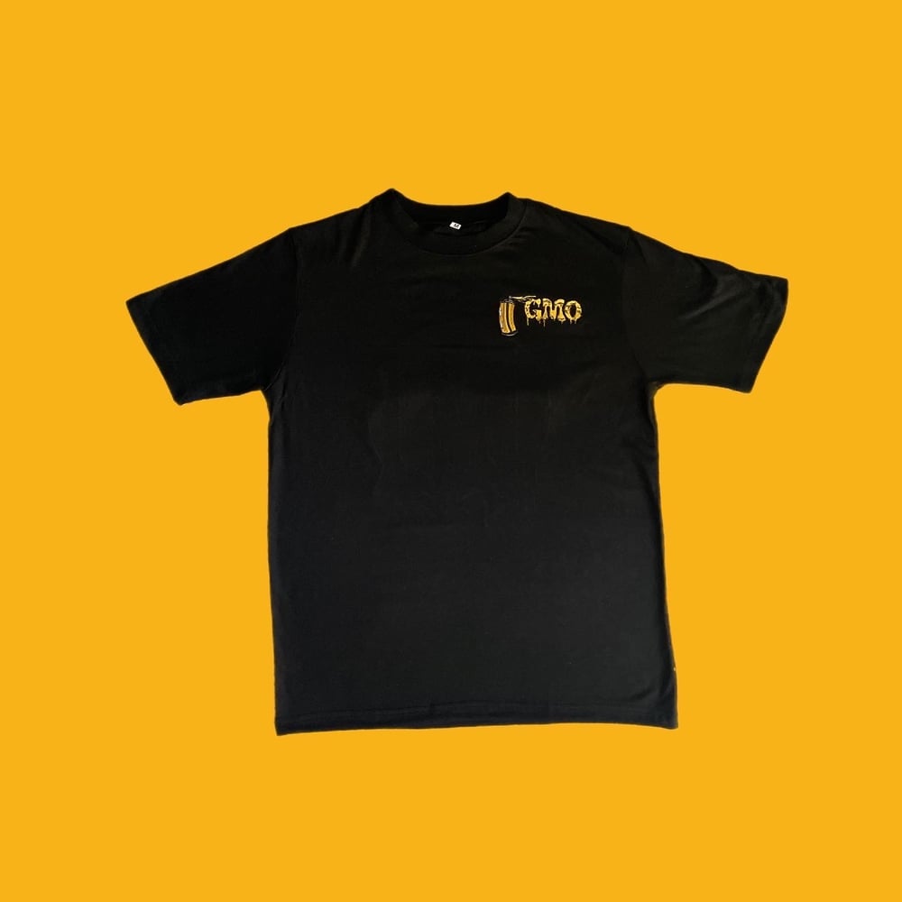 Classic GMO Black Tee ( Yellow )